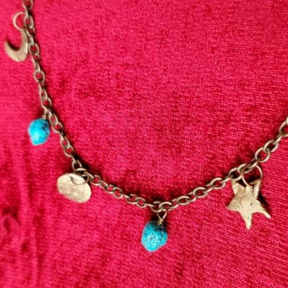 Johnny Was Emilie Shapiro Moon Star Turquoise Necklace NWT - Picture 2 of 6